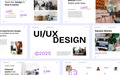 UI/UX tervezési portfólió PowerPoint bemutatósablonja - Thumbnail 3