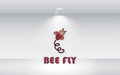 Bee Fly Logo Vector File for kids - Thumbnail 1