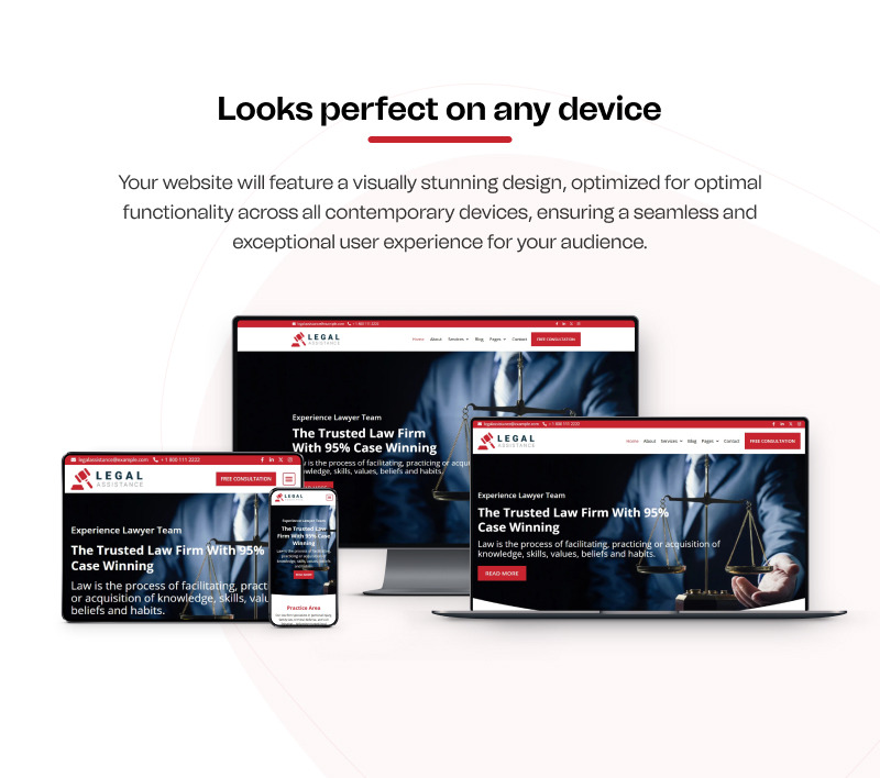 Legal Assistance – Multi-Page Elementor Kit for Law Firms and Legal Consultants - Features Image 6
