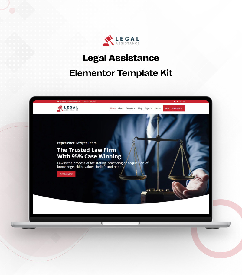 Legal Assistance – Multi-Page Elementor Kit for Law Firms and Legal Consultants - Features Image 1