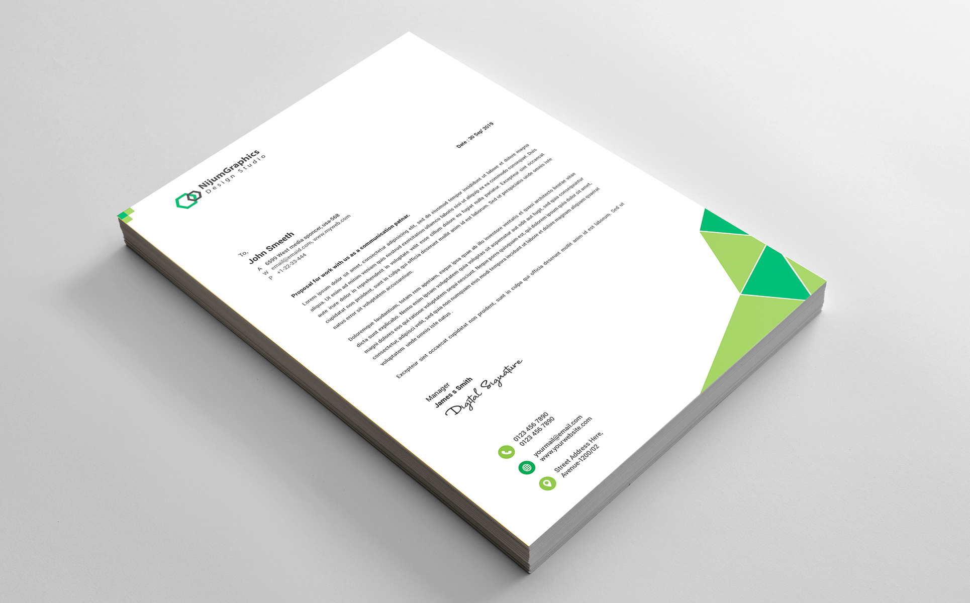 Download Фирменный стиль "Modern Letterhead - Corporate Identity Template" / Modern Letterhead - Corporate Identity Template - Фирменный стиль на тему графика a4,blue,letterhead,brand,branding,business,clean,corporate,identity,creative,dark,design,geometric,template,modern,orange,presentation,professional,psd,stationery