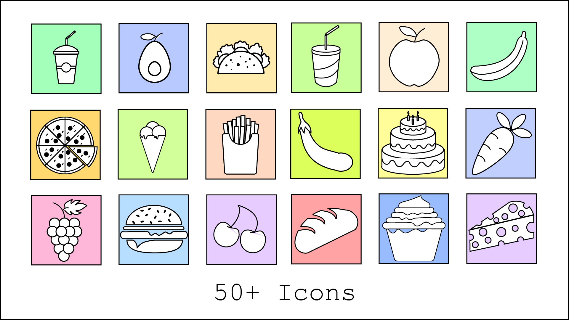 Download Набор иконок "Food and Drinks Basic Set Icon" / Food and Drinks Basic Set Icon - Набор иконок на тему графика food,drinks,beverage,healthy,icon,iconset,basic,svg