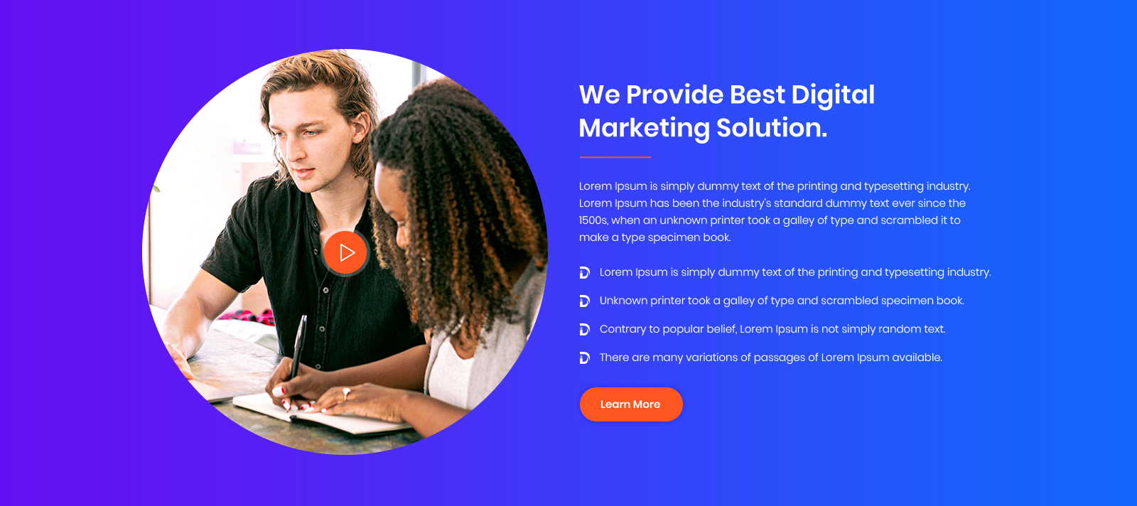 Download PSD шаблон "Digital Marketing PSD Template" / Digital Marketing PSD Template - PSD шаблон на тему графика business service,branding,digital media,modern