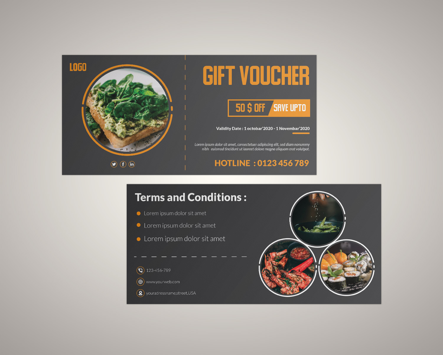 Download Vector "Multipurpose Gift Voucher Template - Vector Image" / Multipurpose Gift Voucher Template - Vector Image - Vector на тему мода и красота gift voucher design,advertisement,business,card,certificate,discount coupon,gift,luxury,marketing,modern,offer,promotion,restaurant,multipurpose,sale,set,store,value,voucher design,advertisin