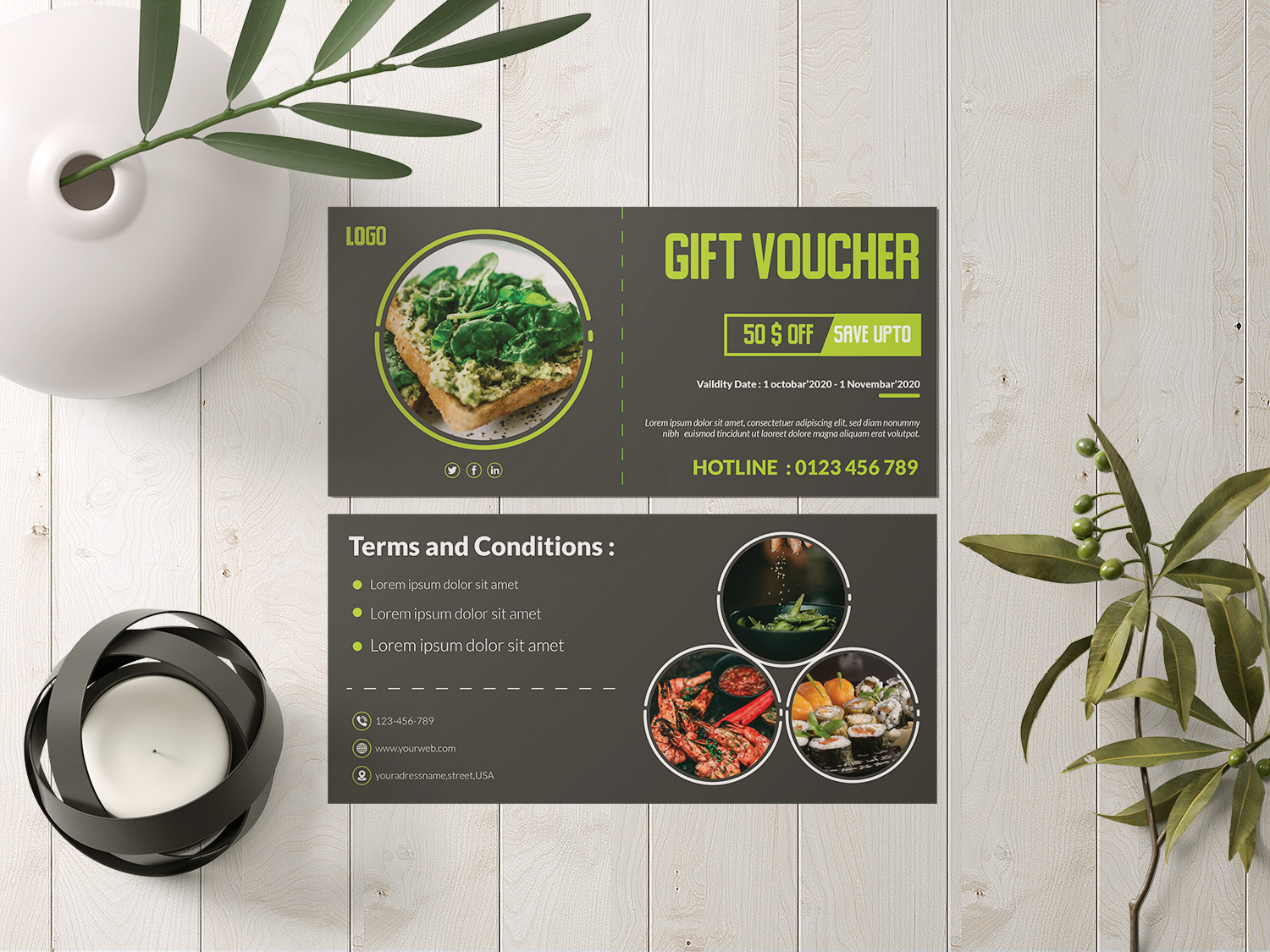 Download Vector "Multipurpose Gift Voucher Template - Vector Image" / Multipurpose Gift Voucher Template - Vector Image - Vector на тему мода и красота gift voucher design,advertisement,business,card,certificate,discount coupon,gift,luxury,marketing,modern,offer,promotion,restaurant,multipurpose,sale,set,store,value,voucher design,advertisin