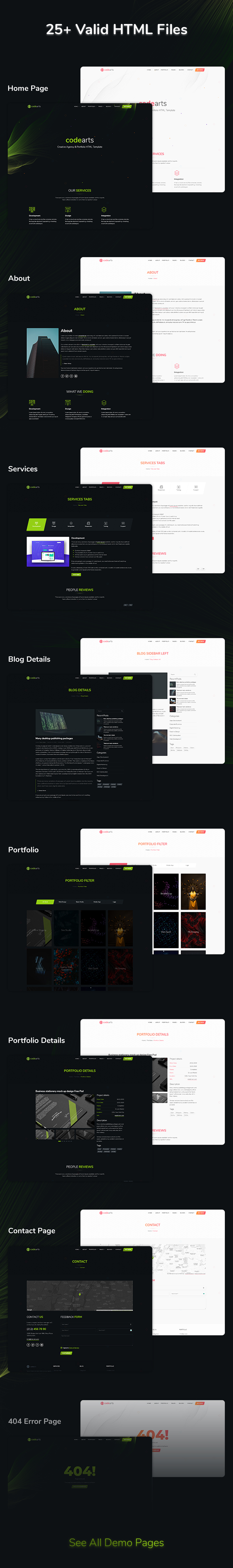codearts — шаблон сайта креативного агентства и портфолио