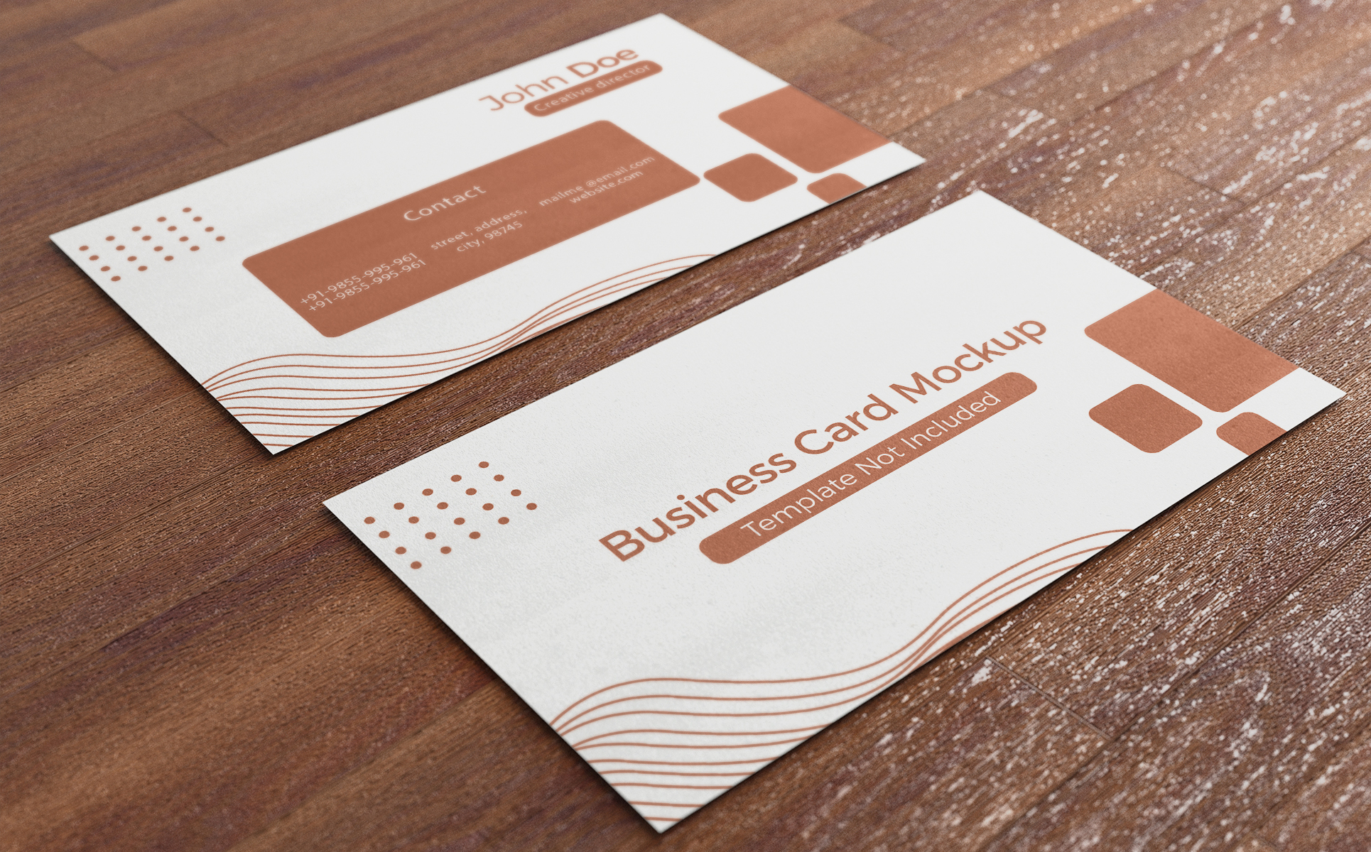 Download Мокап для продукта "Business Card on a Wooden Floor product mockup" / Business Card on a Wooden Floor product mockup - Мокап для продукта на тему графика business card mockup,mockup,product mockup,card,company,realistic,3d rendered,stationary,mock up,psd,branding
