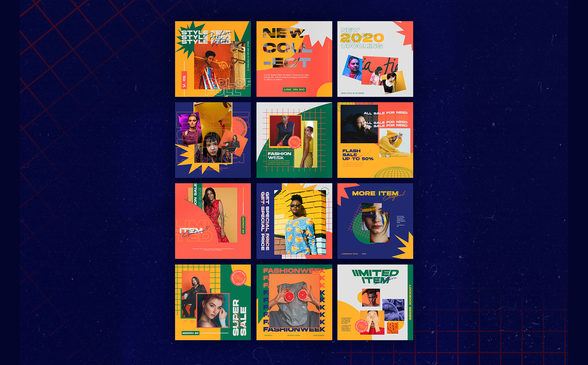 Download Шаблон для соцсетей "Megumin Social Media Template" / Megumin Social Media Template - Шаблон для соцсетей на тему графика banner,banner pack,banners,business,clothes,clothing,cloths,coupon,deal,discount,dress,fashion,flat,flat design,gif,instagram,marketing,multipurpose,page,fashion style