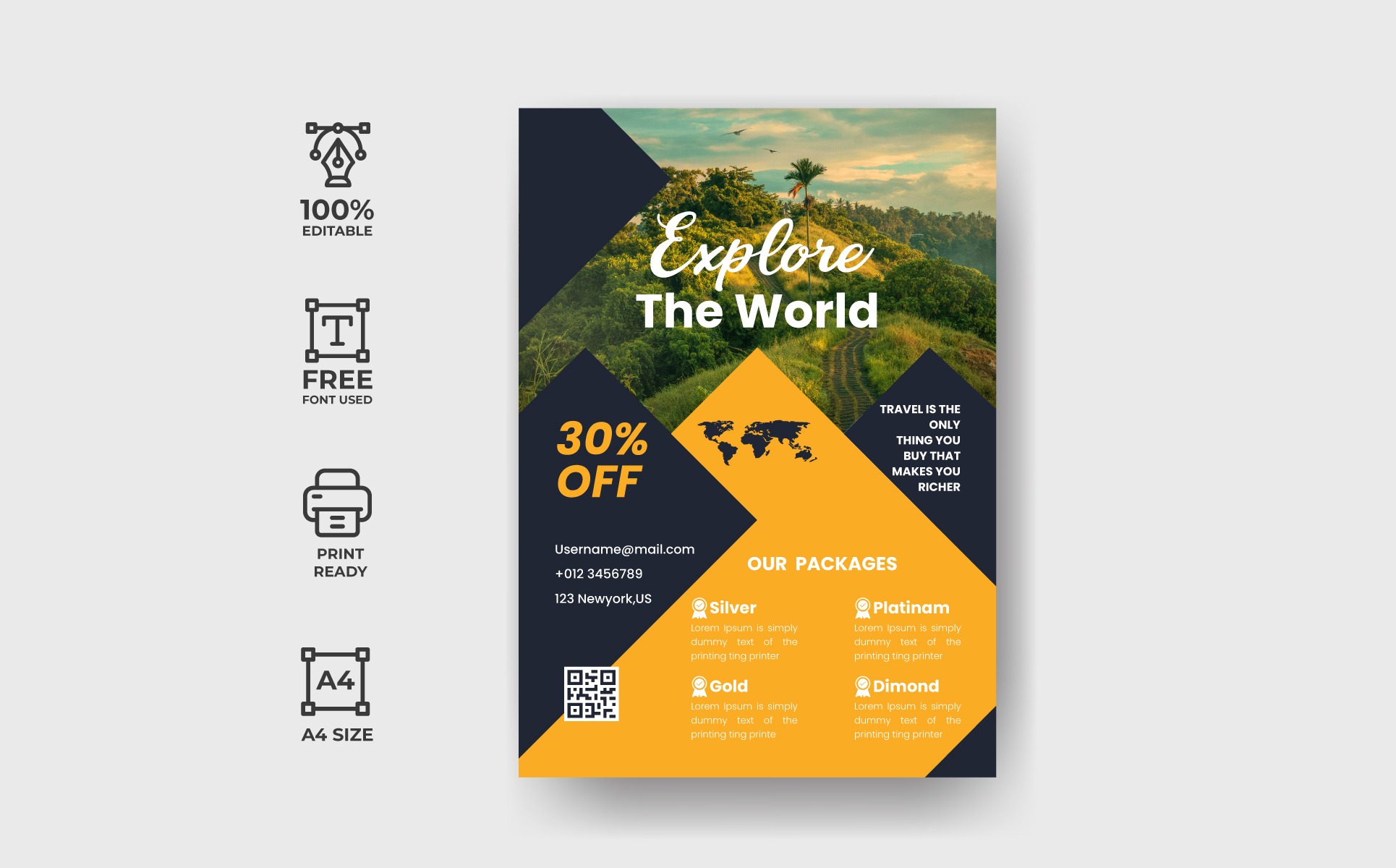 Download Фирменный стиль "Travel Agency Flyer - Corporate Identity Template" / Travel Agency Flyer - Corporate Identity Template - Фирменный стиль на тему графика travel,travel flyer,travel agency,travel agency flyer,flyer design,journey flyer,travel ads,advertisement flyer