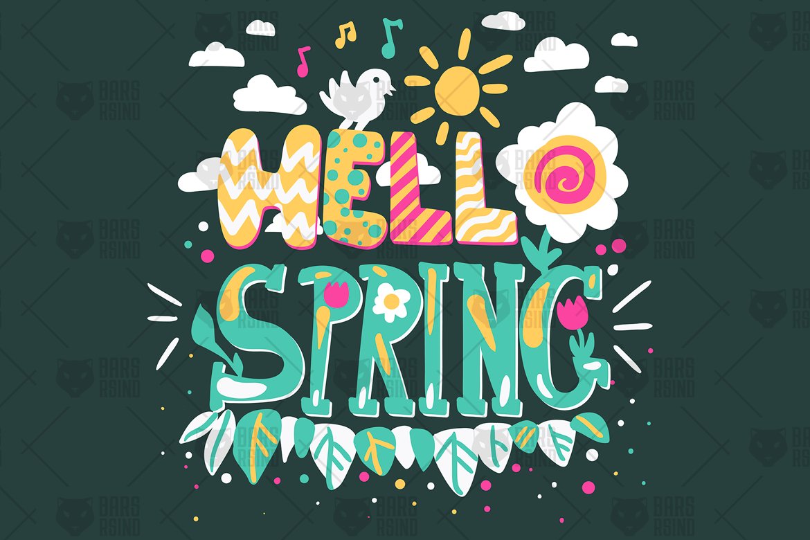 Download Фирменный стиль "Hello Spring Banner - Corporate Identity Template" / Hello Spring Banner - Corporate Identity Template - Фирменный стиль на тему графика calligraphy,lettering,card,typography,vintage,illustration,label,poster,design,template,sign,retro,quote,greeting,decorative,beautiful,nature,vector,floral,text,art,happy,sun,abstract,spring,