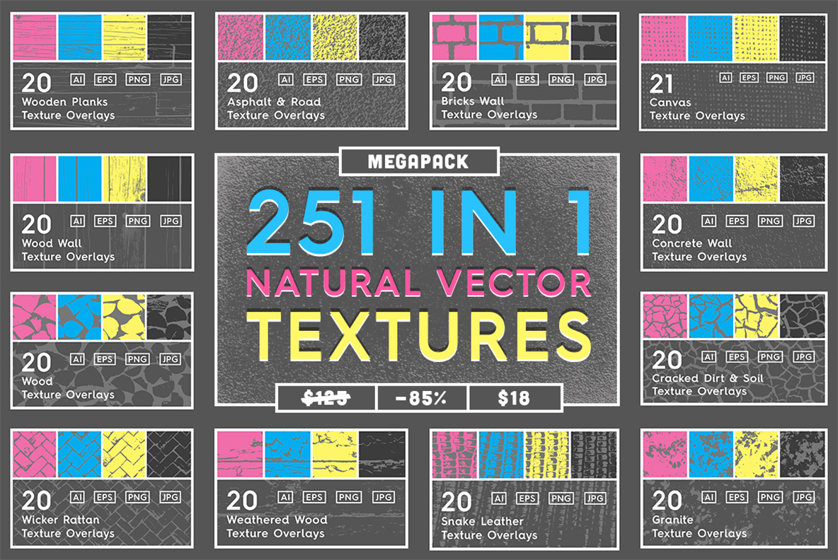 Download Background "251 in 1 Natural Vector Textures Megapack Background" / 251 in 1 Natural Vector Textures Megapack Background - Background на тему графика natural vector texture,natural vector background,natural vector surface,natural vector pattern,nature vector textures,nature vector background,nature vector surface,nature vector pattern,vect