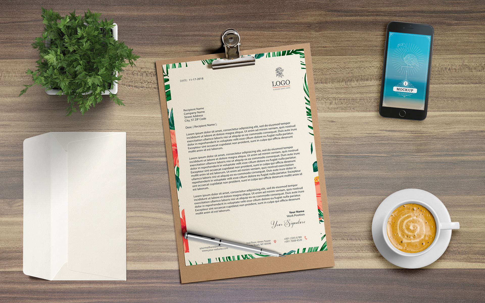 Download Мокап для продукта "A4 One Page Letterhead / Invoice / Resume product mockup" / A4 One Page Letterhead / Invoice / Resume product mockup - Мокап для продукта на тему графика a4 one page resume mockup,a4 one page letterhead mockup,a4 one page invoice mockup,a4,one,page,mockup,table,wood,wooden,board,letterhead,invoice,resume,document