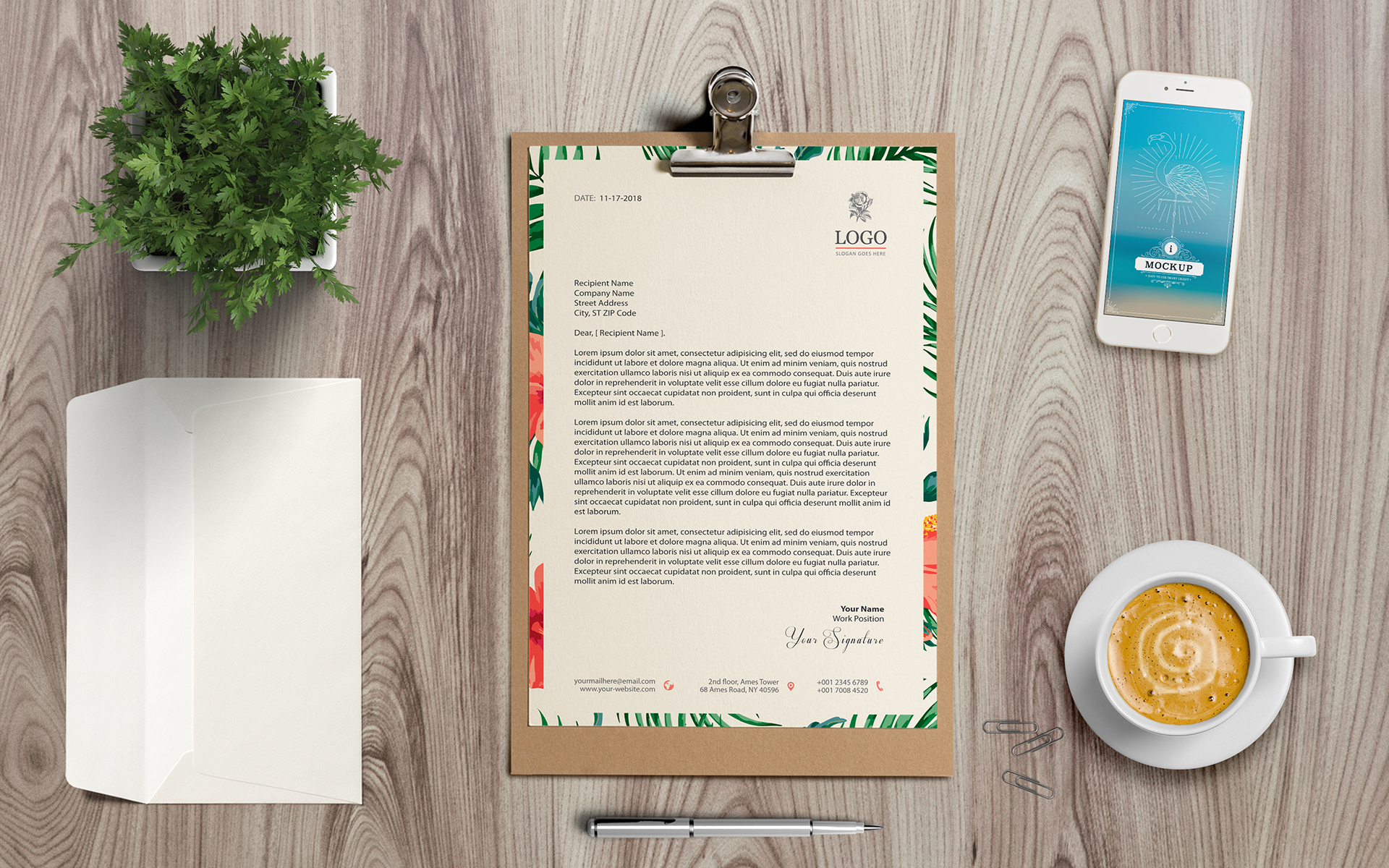 Download Мокап для продукта "A4 One Page Letterhead / Invoice / Resume product mockup" / A4 One Page Letterhead / Invoice / Resume product mockup - Мокап для продукта на тему графика a4 one page resume mockup,a4 one page letterhead mockup,a4 one page invoice mockup,a4,one,page,mockup,table,wood,wooden,board,letterhead,invoice,resume,document