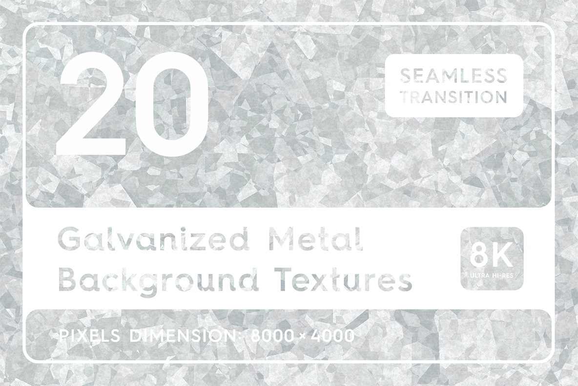 20 Galvanized Metal Textures Background