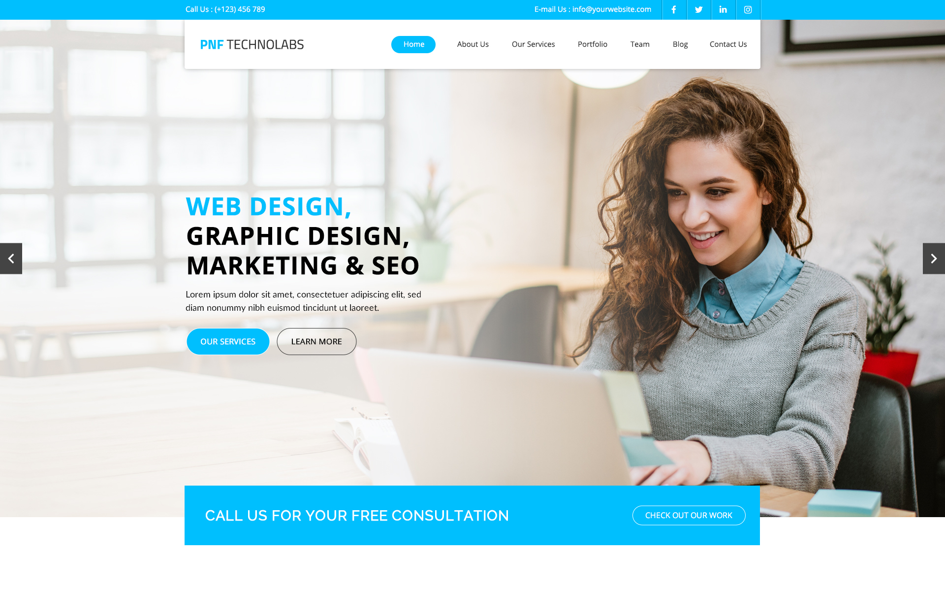 PNFTechnolabs - Technology PSD Template