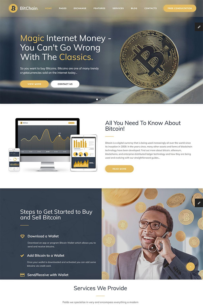  BitChain Pro - Mining & Crypto Currency Exchange WordPress Theme