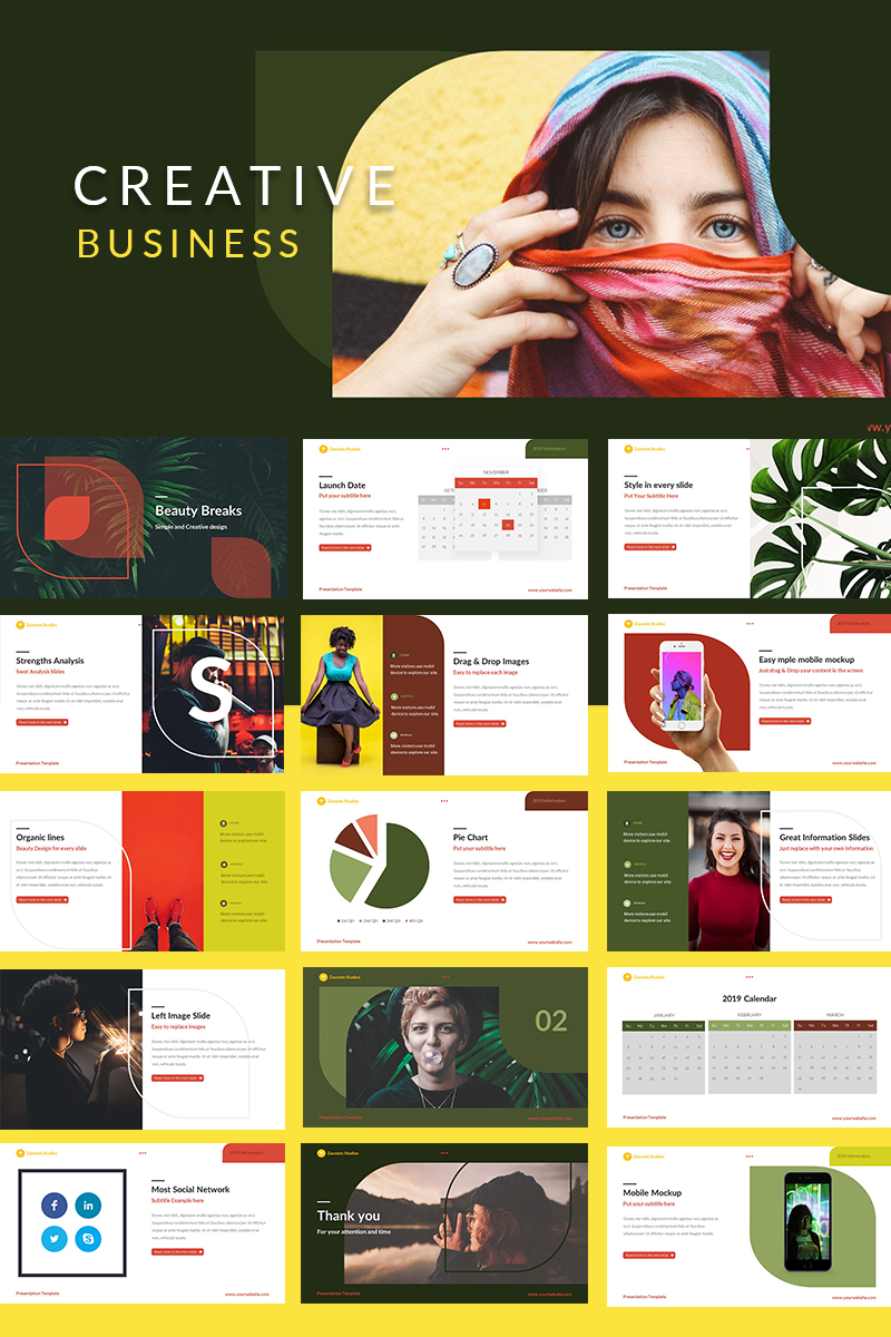 Creative Business Premium Thème PowerPoint Petite capture d'écran "Creative Business" modèle PowerPoint