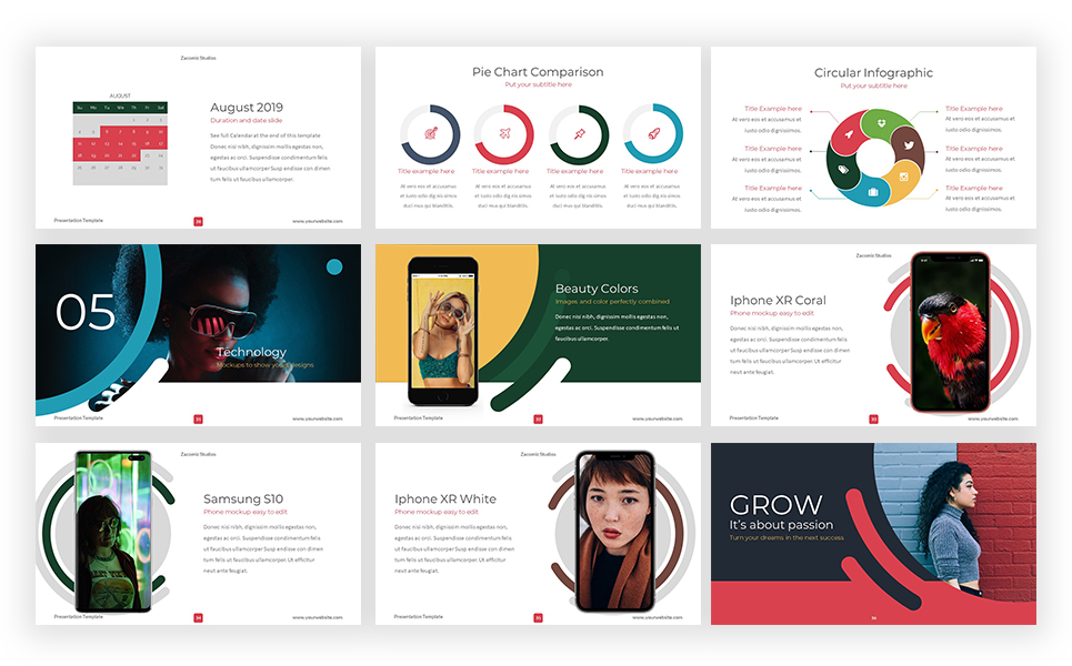 Grow Business Premium PowerPoint Theme Kleiner Screenshot PowerPoint Vorlage namens "Grow Business"