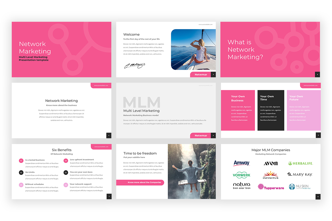 Network Marketing Premium PowerPoint Vorlage Kleiner Screenshot PowerPoint Vorlage namens "Network Marketing"