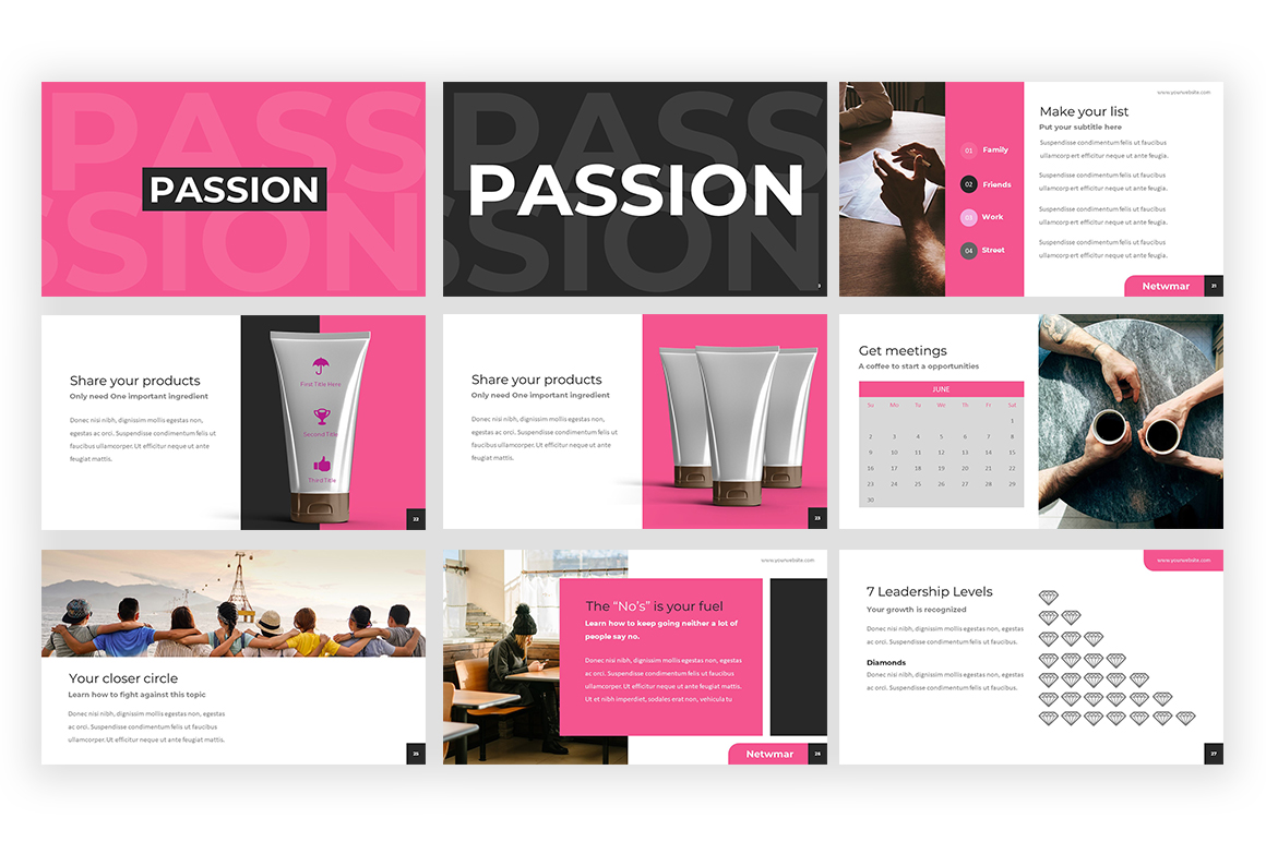Network Marketing Premium PowerPoint Vorlage Kleiner Screenshot PowerPoint Vorlage namens "Network Marketing"
