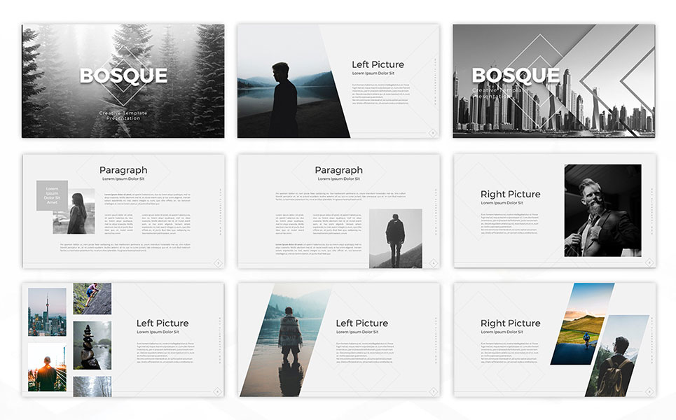 Bosque - Creative MS Presentation Theme Small Screenshot Bosque - Creative PowerPoint Template
