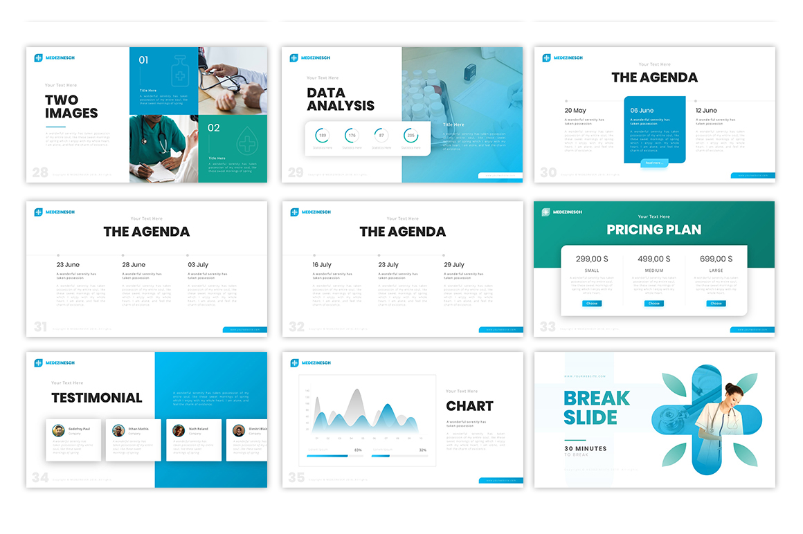 Medezinesch - Medical Amazing PPT Theme Small Screenshot Medezinesch - Medical PowerPoint Template