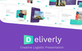 Deliverly - Logistic PowerPoint Sablon Kis méretű képernyőkép Deliverly - Logistic PowerPoint sablon