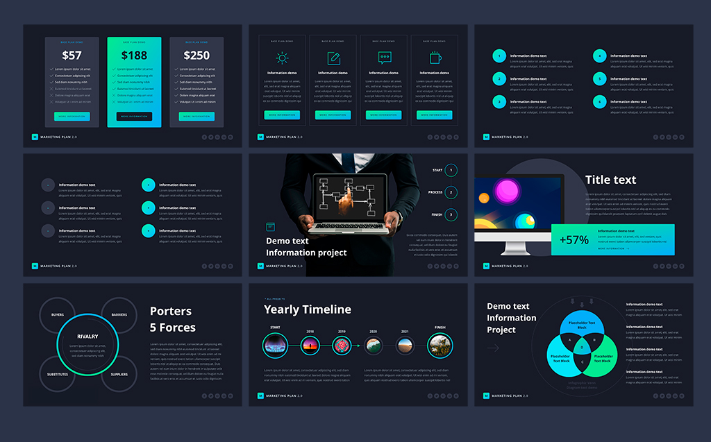 Marketing Plan 2.0 MS PPT Template Small Screenshot Marketing Plan 2.0 PowerPoint Template