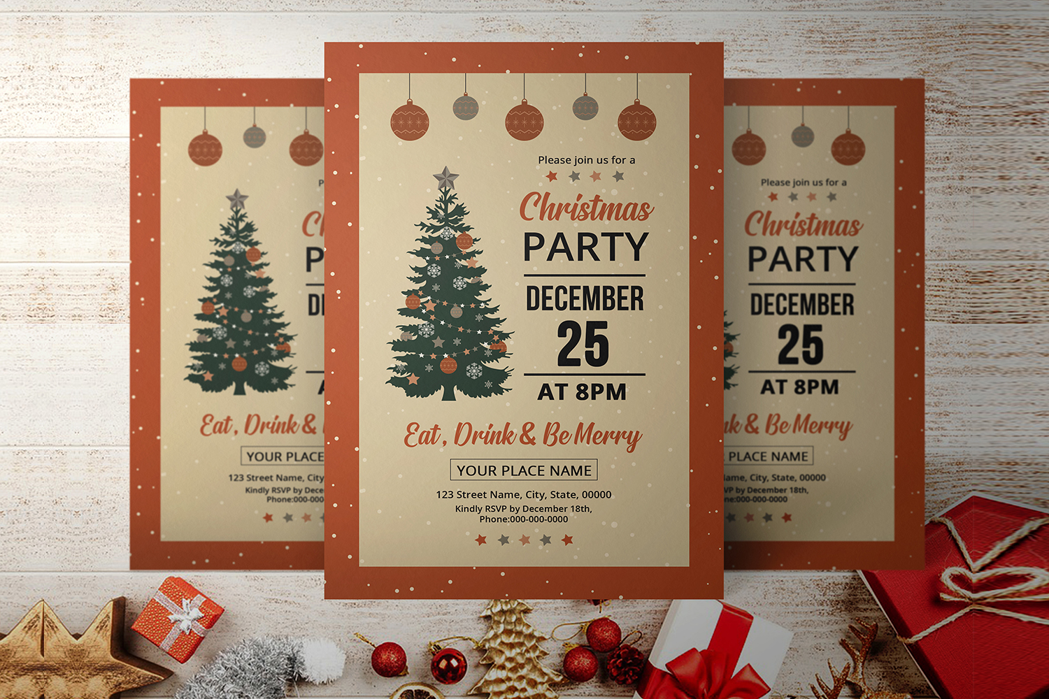 Download Фирменный стиль "Christmas Party Flyer - Corporate Identity Template" / Christmas Party Flyer - Corporate Identity Template - Фирменный стиль на тему графика christmas,party,flyer,template,design,layout,invitation,club,dj,holiday,new,year,ms,word,psd,photoshop