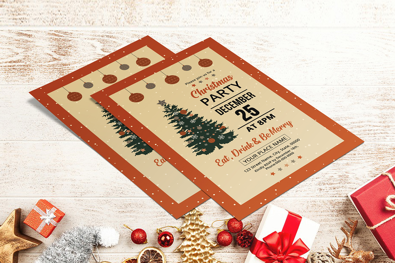 Download Фирменный стиль "Christmas Party Flyer - Corporate Identity Template" / Christmas Party Flyer - Corporate Identity Template - Фирменный стиль на тему графика christmas,party,flyer,template,design,layout,invitation,club,dj,holiday,new,year,ms,word,psd,photoshop