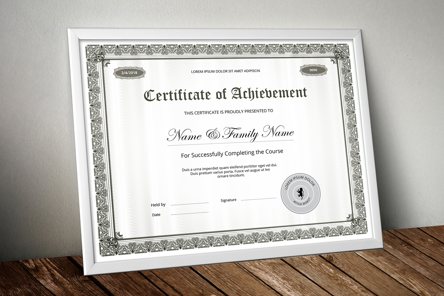Download Шаблон сертификата "Sistec Achievement Certificate Template" / Sistec Achievement Certificate Template - Шаблон сертификата на тему графика certificate,template,achievement,multipurpose,green,white,us letter,academic,classic,clean,minimal,creative,modern,award,completion