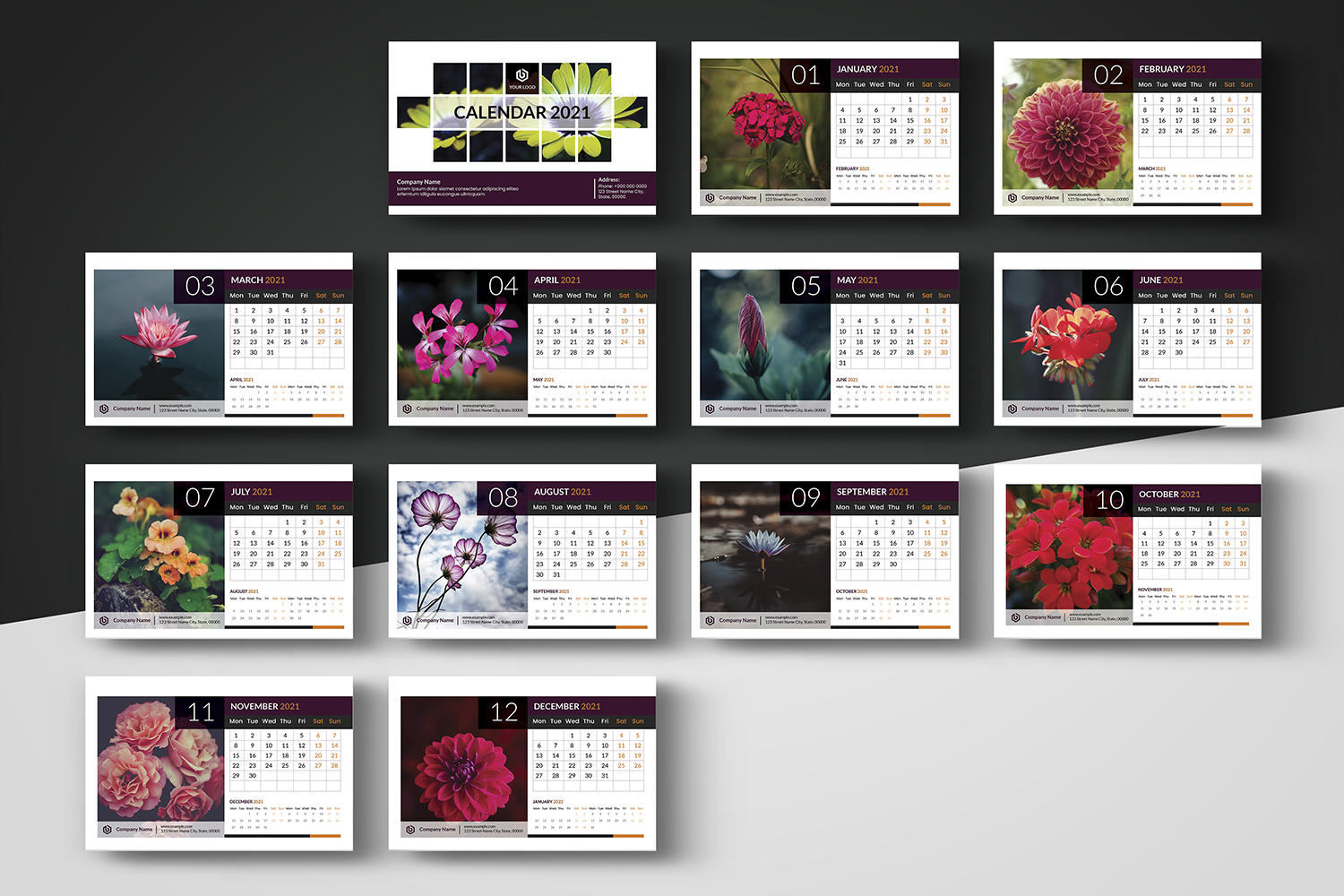 Download Planner "Desk Calendar 2021 Planner" / Desk Calendar 2021 Planner - Planner на тему графика desk calendar,calendar 2021,corporate,business,desk calendar design,2021 desk calendar,photoshop template,clean,minimal,table calendar,company calendar