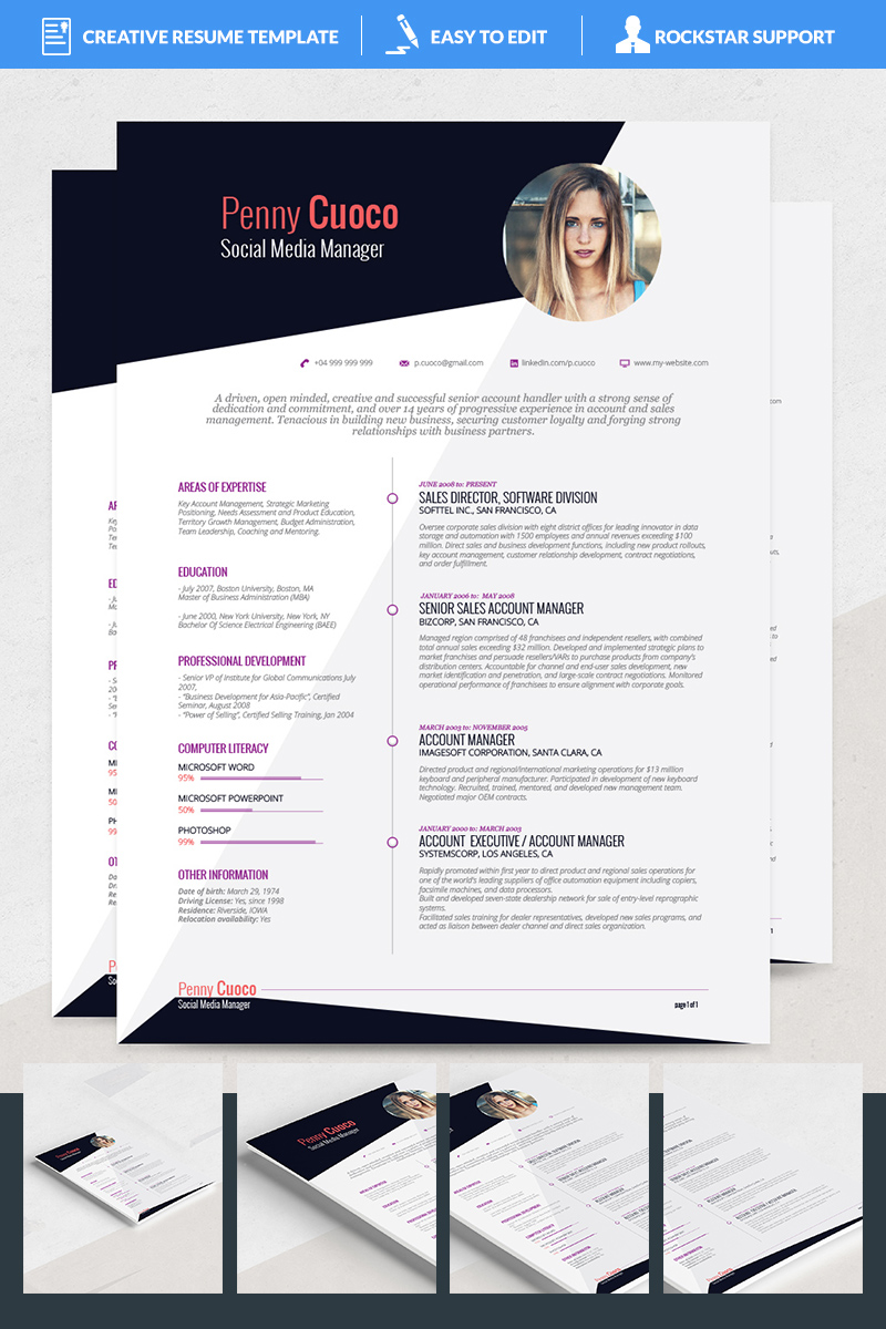 Askella Resume Theme Small Screenshot Askella Resume Template