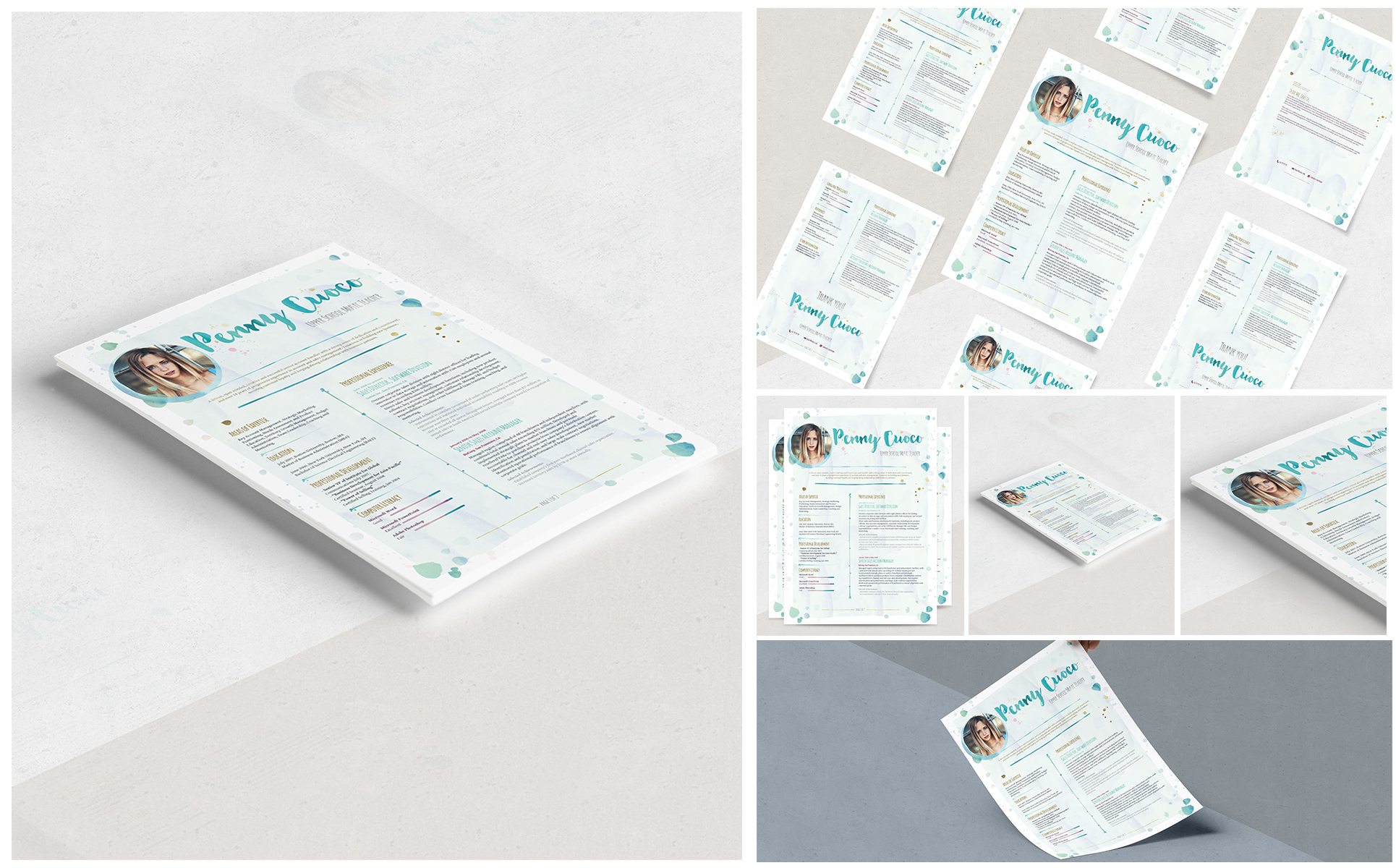 BellaBlue Resume Theme Small Screenshot BellaBlue Resume Template