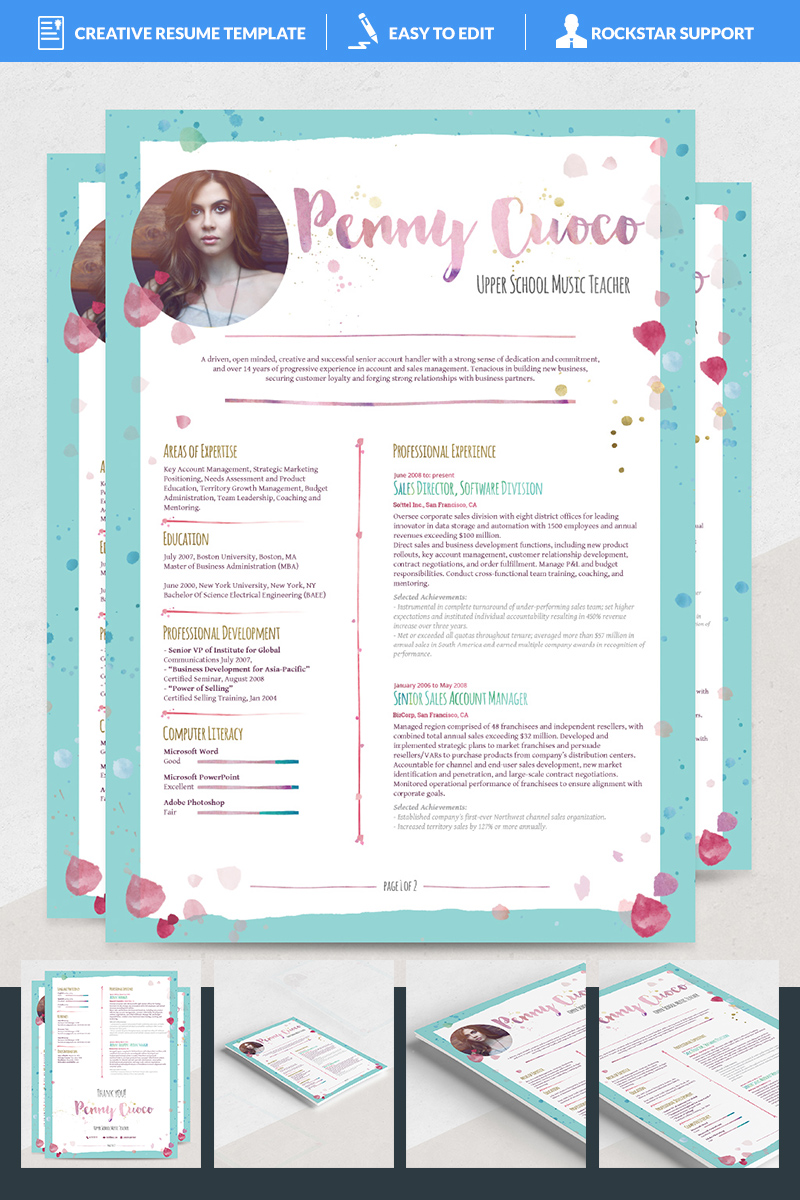 Bellatrix Resume Template Small Screenshot Bellatrix Resume Template