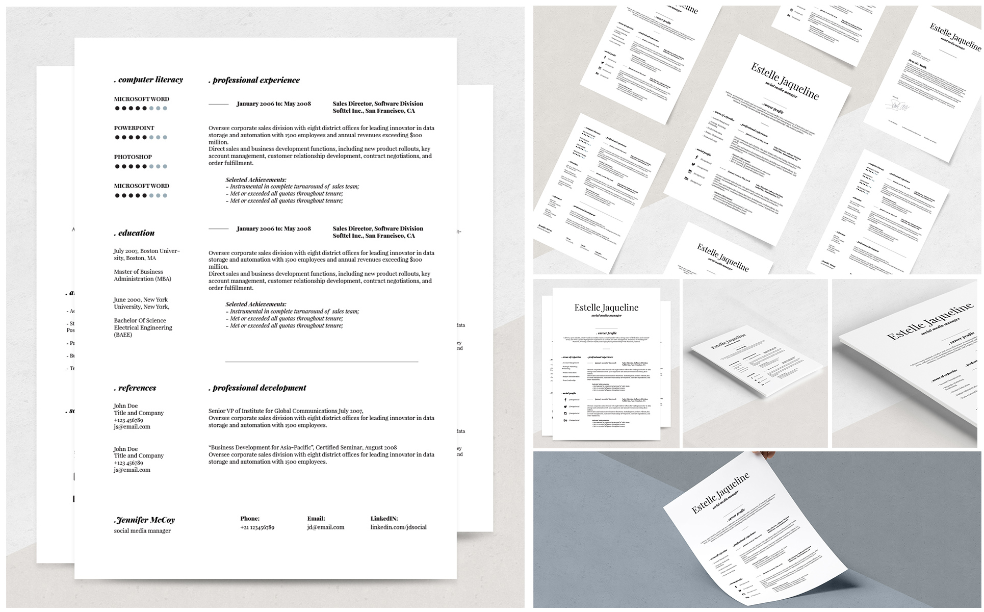 Estelle Resume Theme Small Screenshot Estelle Resume Template