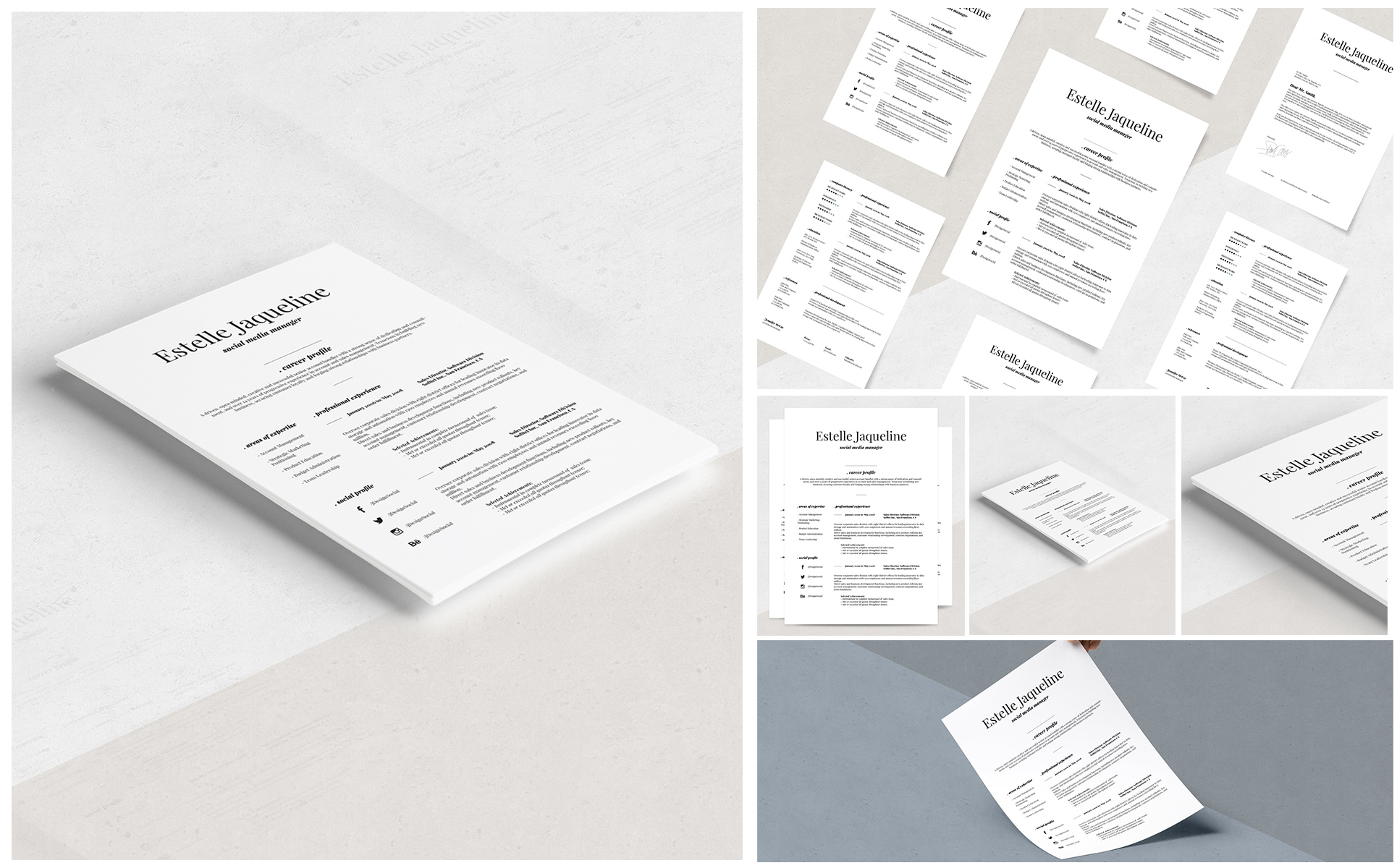 Estelle Resume Theme Small Screenshot Estelle Resume Template