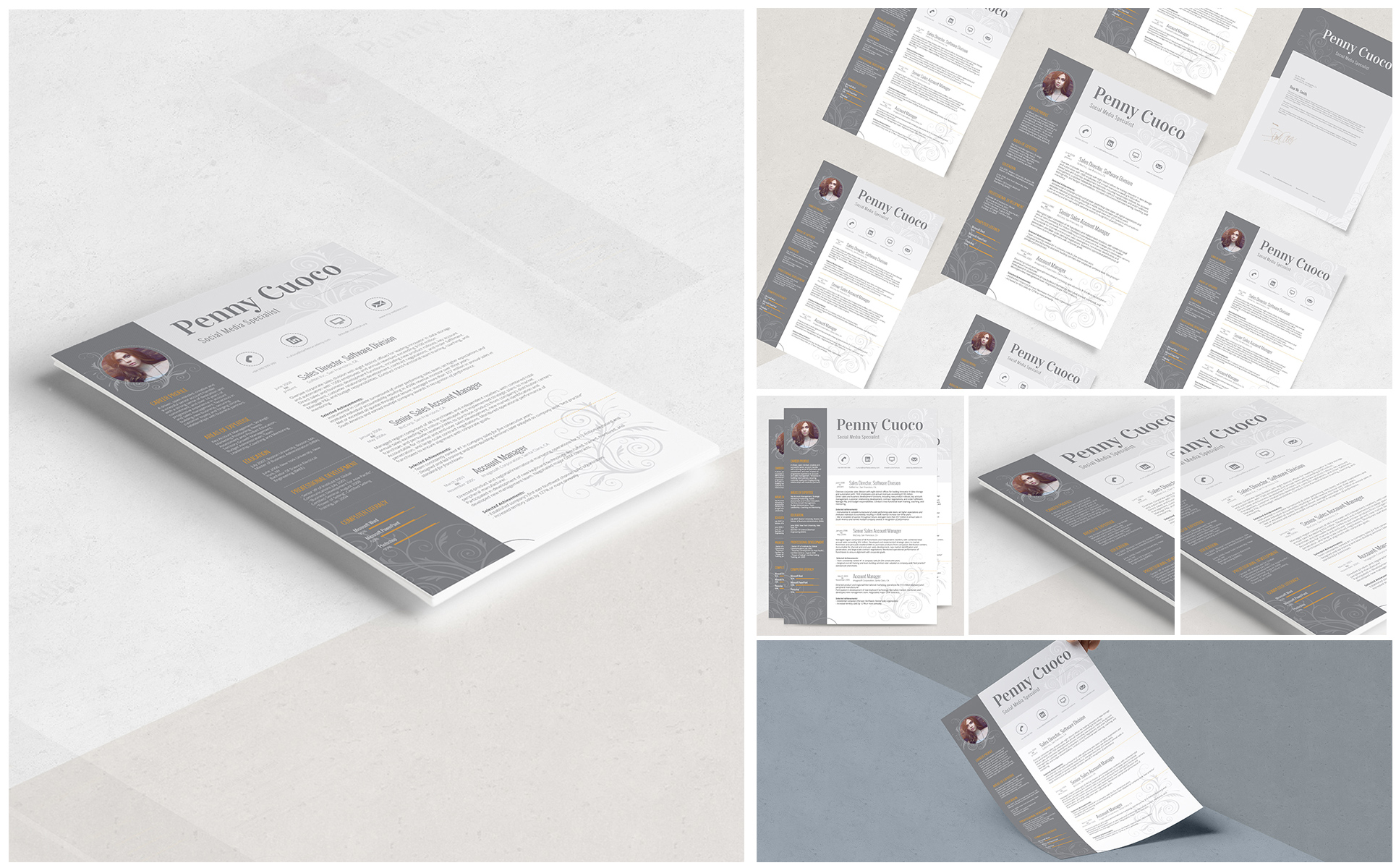Giennah Resume Theme Small Screenshot Giennah Resume Template