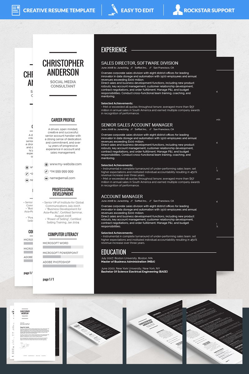 Khalama Resume Template Small Screenshot Khalama Resume Template