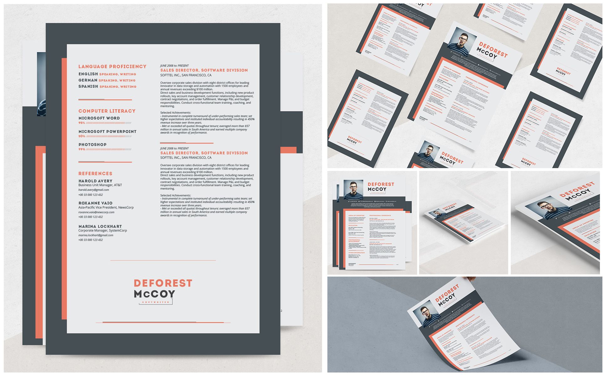Kraz Resume Theme Small Screenshot Kraz Resume Template
