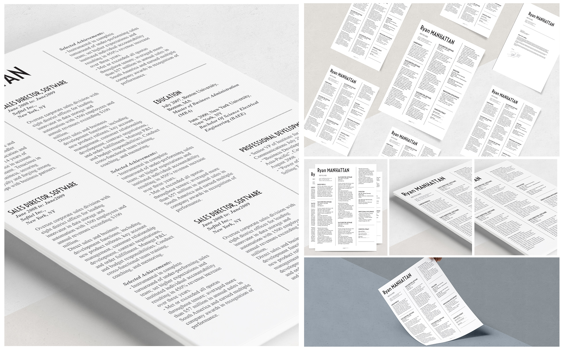 Manhattan Resume Template Small Screenshot Manhattan Resume Template