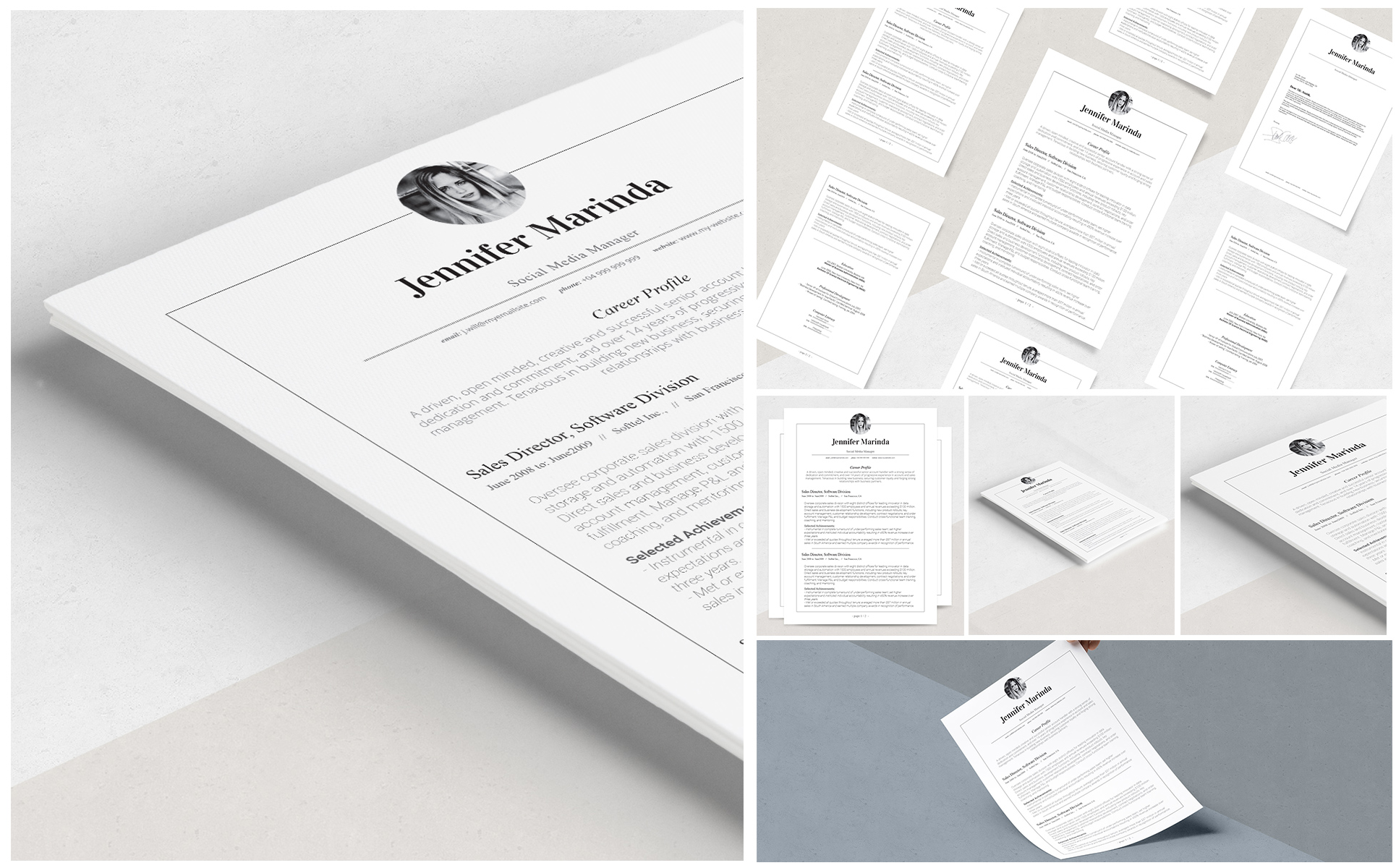 Marinda Resume Theme Small Screenshot Marinda Resume Template