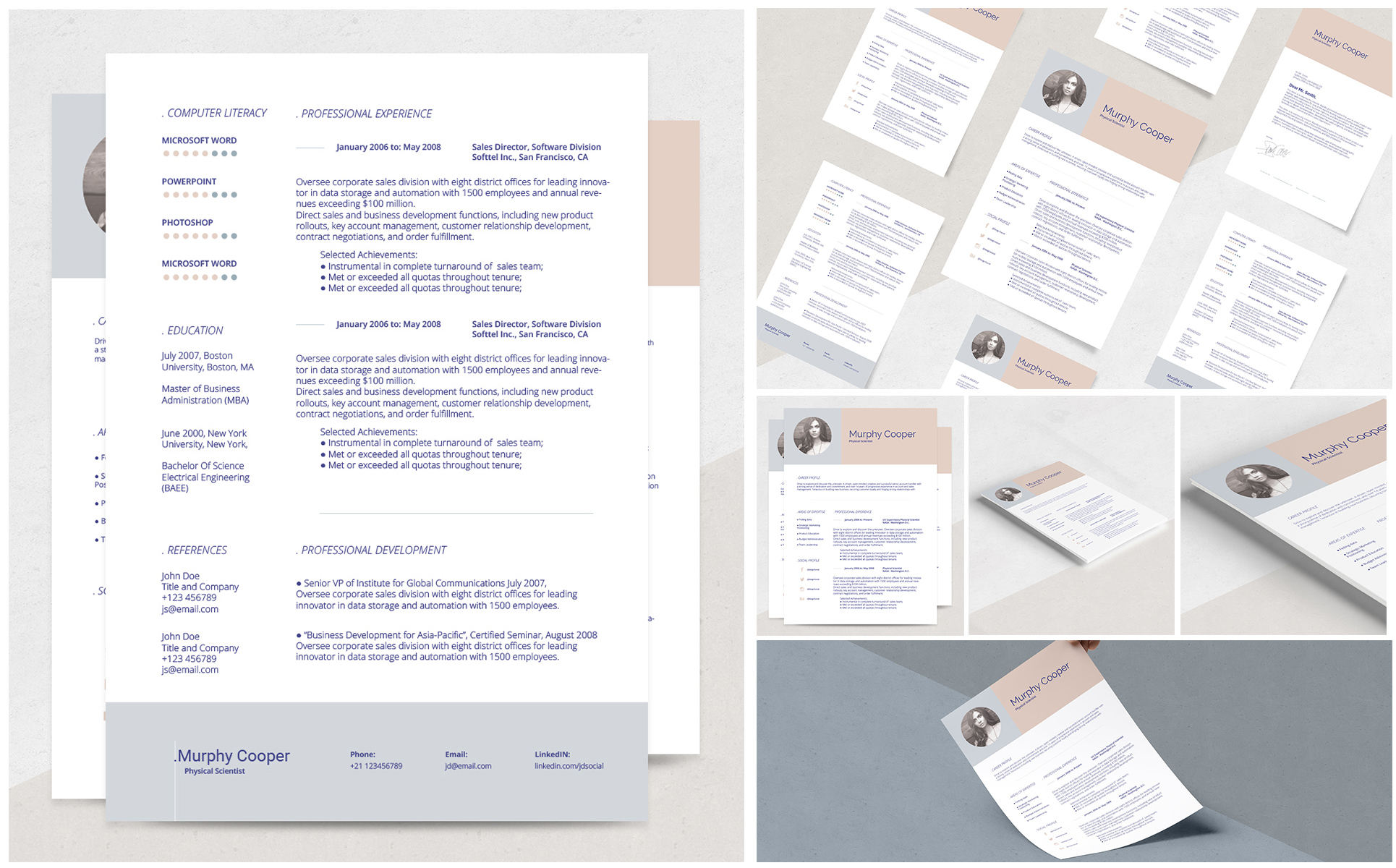 Murphy Resume Theme Small Screenshot Murphy Resume Template