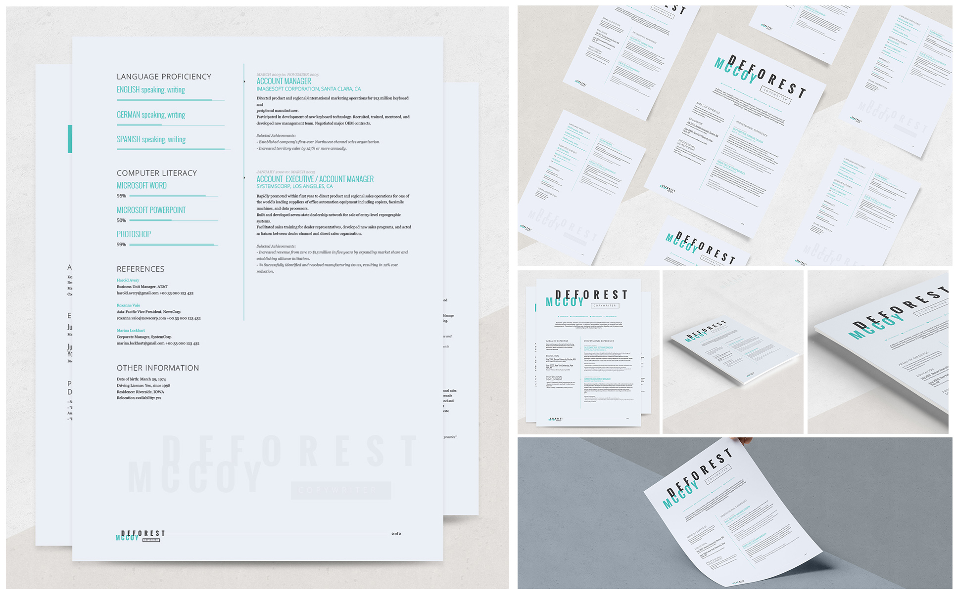 Perseus Resume Theme Small Screenshot Perseus Resume Template