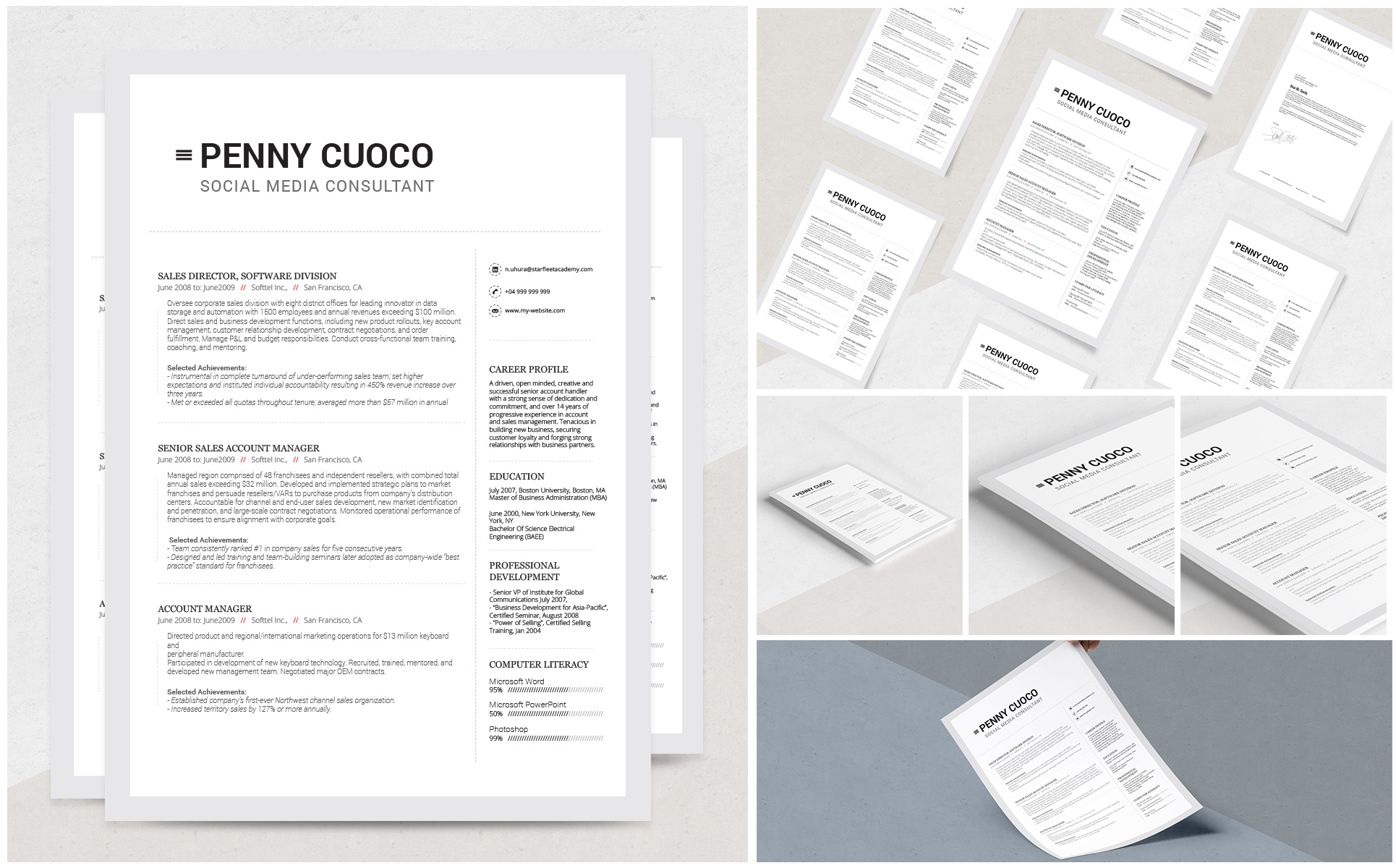 Volantis C Resume Template Small Screenshot Volantis C Resume Template