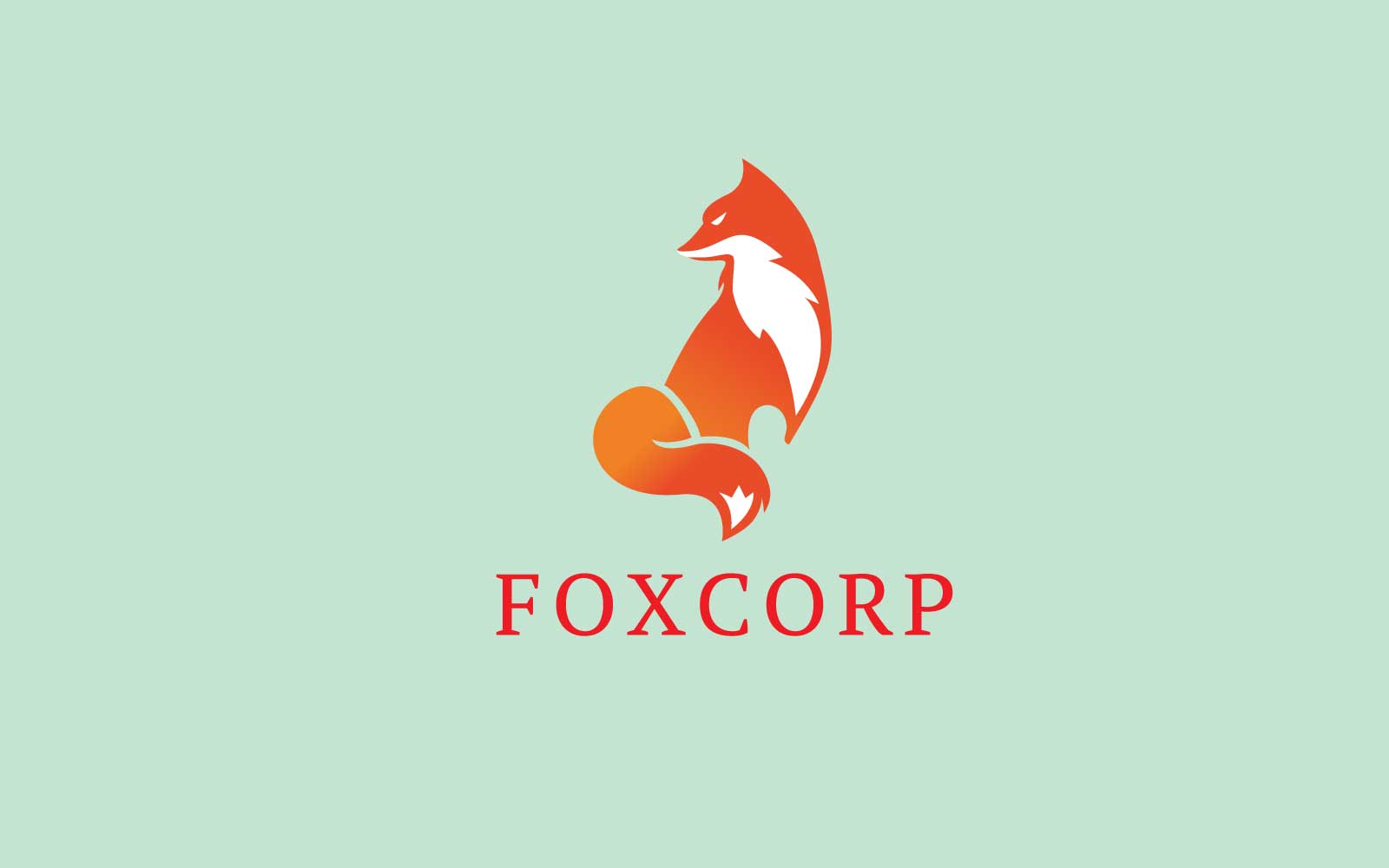 Download Шаблон логотипа "Fox Logo Template" / Fox Logo Template - Шаблон логотипа на тему графика animal,animals,brand,branding,business,company,corporate,creative,design,elegant,forrest,fox,logo,mascot,modern,orange,print,print ready,simple,template