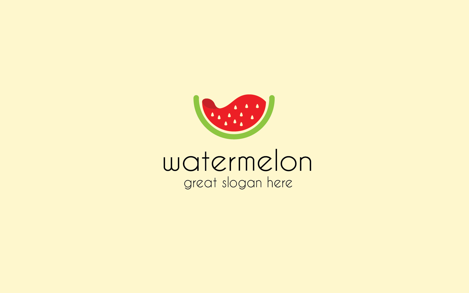 Download Шаблон логотипа "Watermelon Logo Template" / Watermelon Logo Template - Шаблон логотипа на тему графика app,brand,branding,company,creative,green,identity,labs,mobile,nature,photo,photography,red,shop,store,studio,tropical,watermelon,fruit,farm