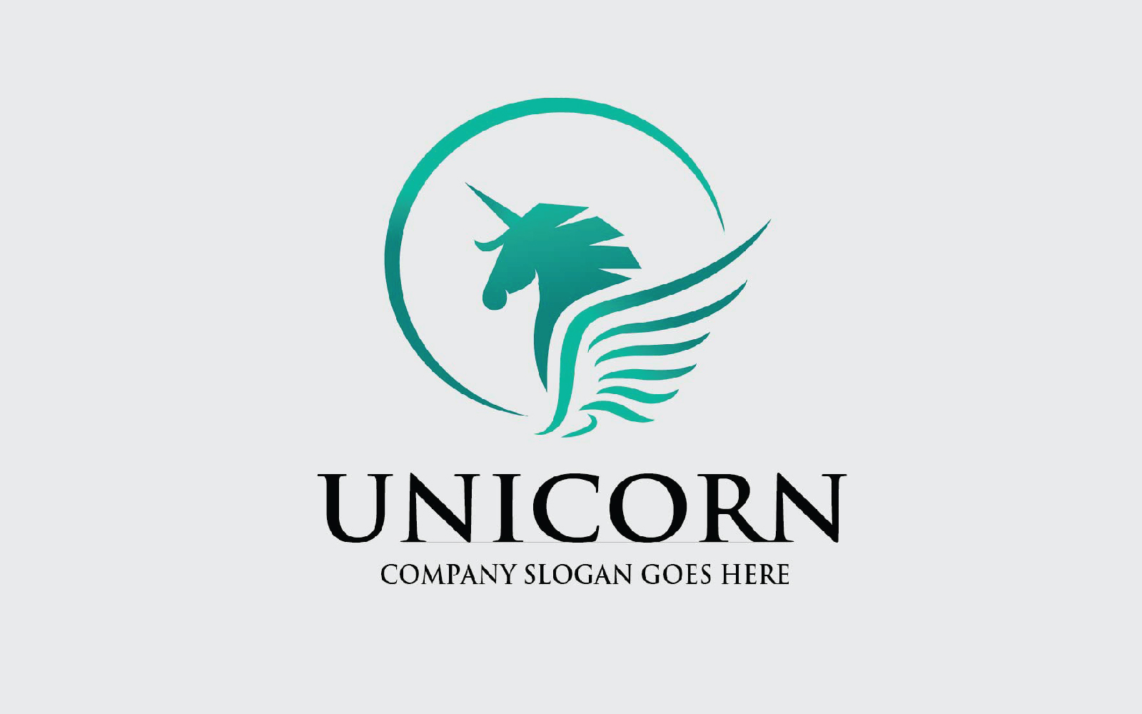 Download Шаблон логотипа "Unicorn Knight Logo" / Unicorn Knight Logo - Шаблон логотипа на тему графика horse,power,animal,unicorn,champion,chess,chess logo,creative,crest,horse logo,bird,wings,falcon,spartan,build,shield,sport,cowboy