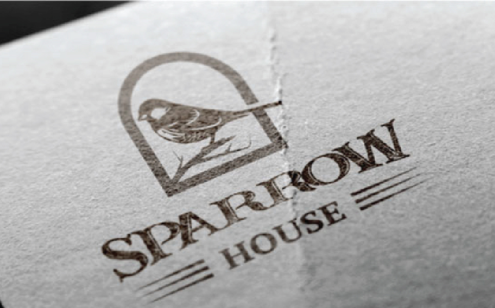 Download Шаблон логотипа "Sparrow Vintage Logo" / Sparrow Vintage Logo - Шаблон логотипа на тему графика bird,sparrow,swift,wing,animal,clothing,community,corporation,creative,freedom,eagle,falcon,crow,king,swan