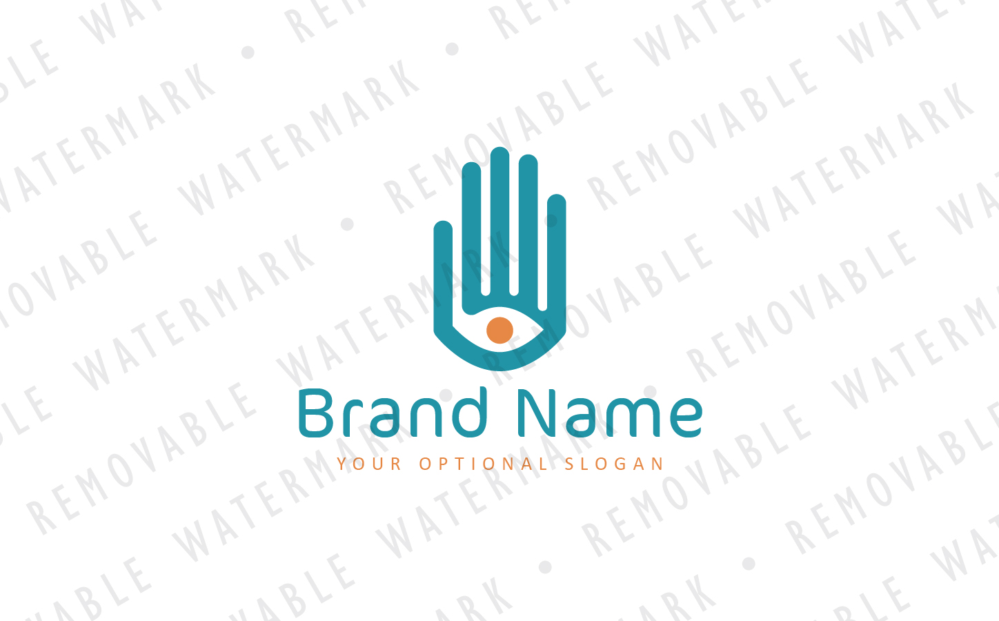 Download Eye in Hand Logo Template - Шаблон логотипа на тему графика